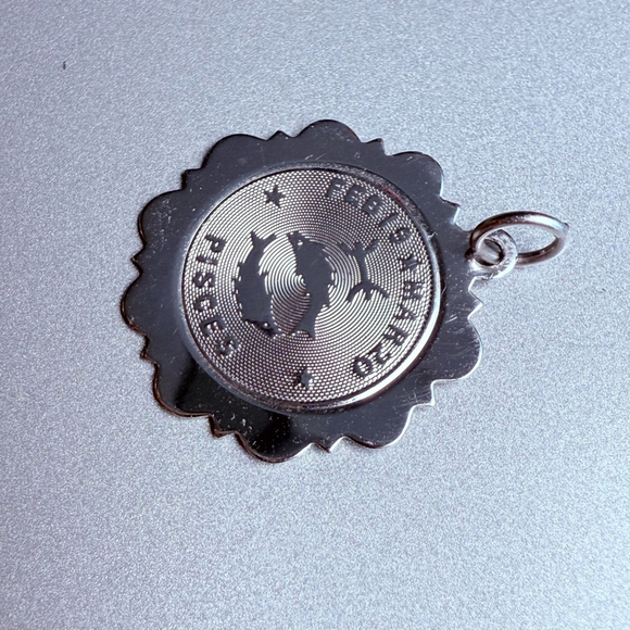 M&M Sterling Silver 925 Pisces Fish Zodiac Horoscope Charm Pendant - Picture 4 of 5